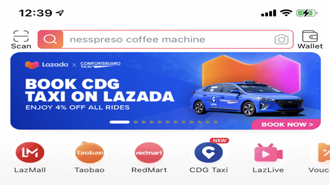 CDG Taxi, Lazada, siêu ứng dụng