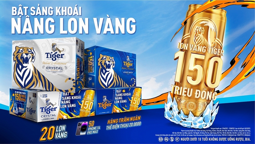 Cùng Tiger beer “Mở thùng trúng vàng - ngập tràn sảng khoái”